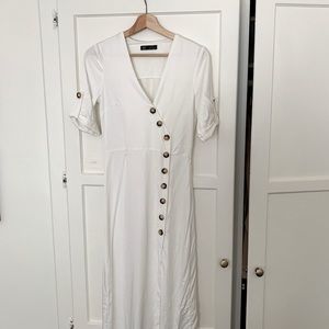 Zara linen wrap dress